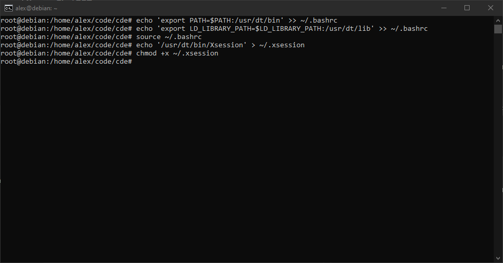 Final configuration changes